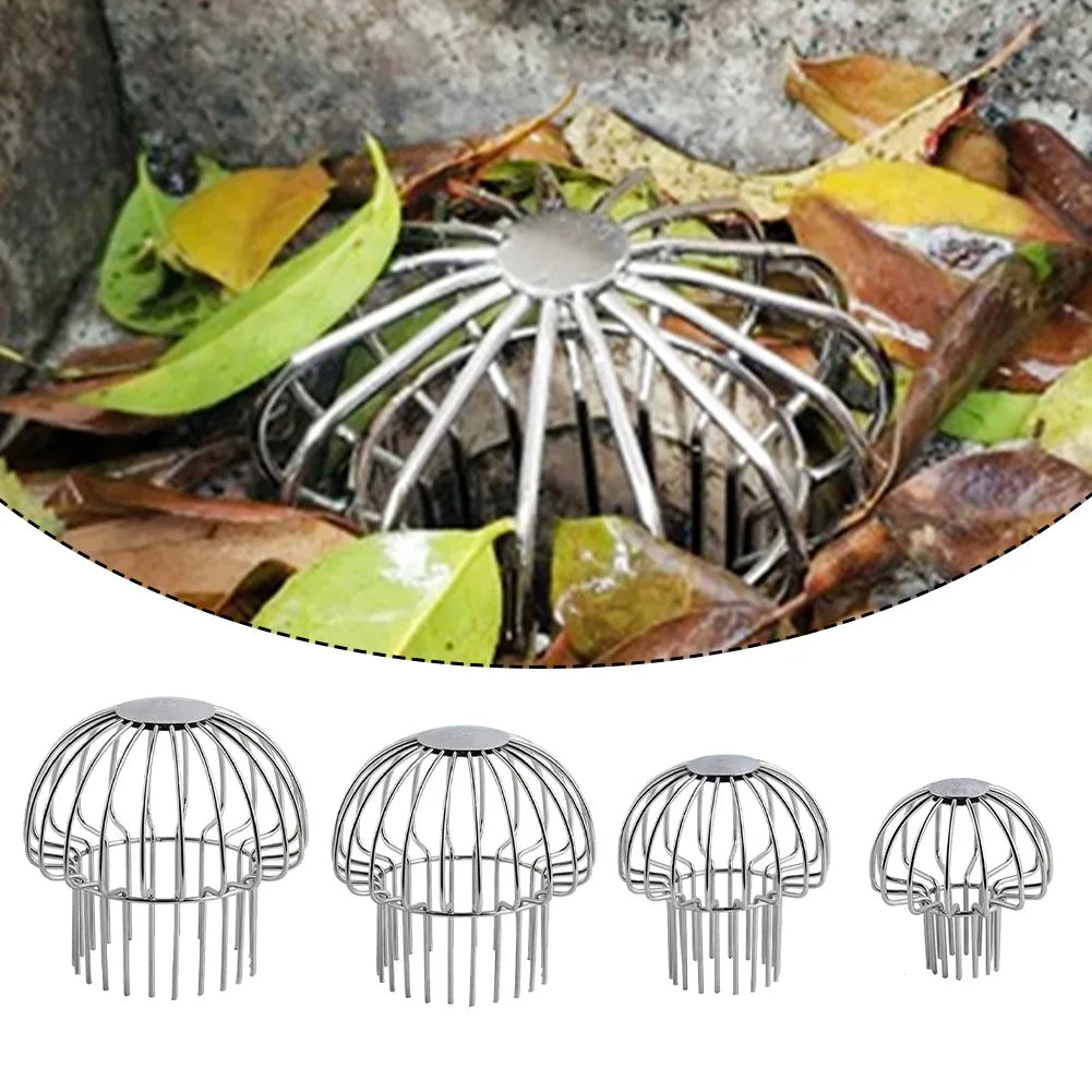 Floor Drain Leaf Guard Stainless Gutter Leaf Guard Mesh Cover Drainage Clog Prevention Drainage Pipe Network Cover Floor Drain