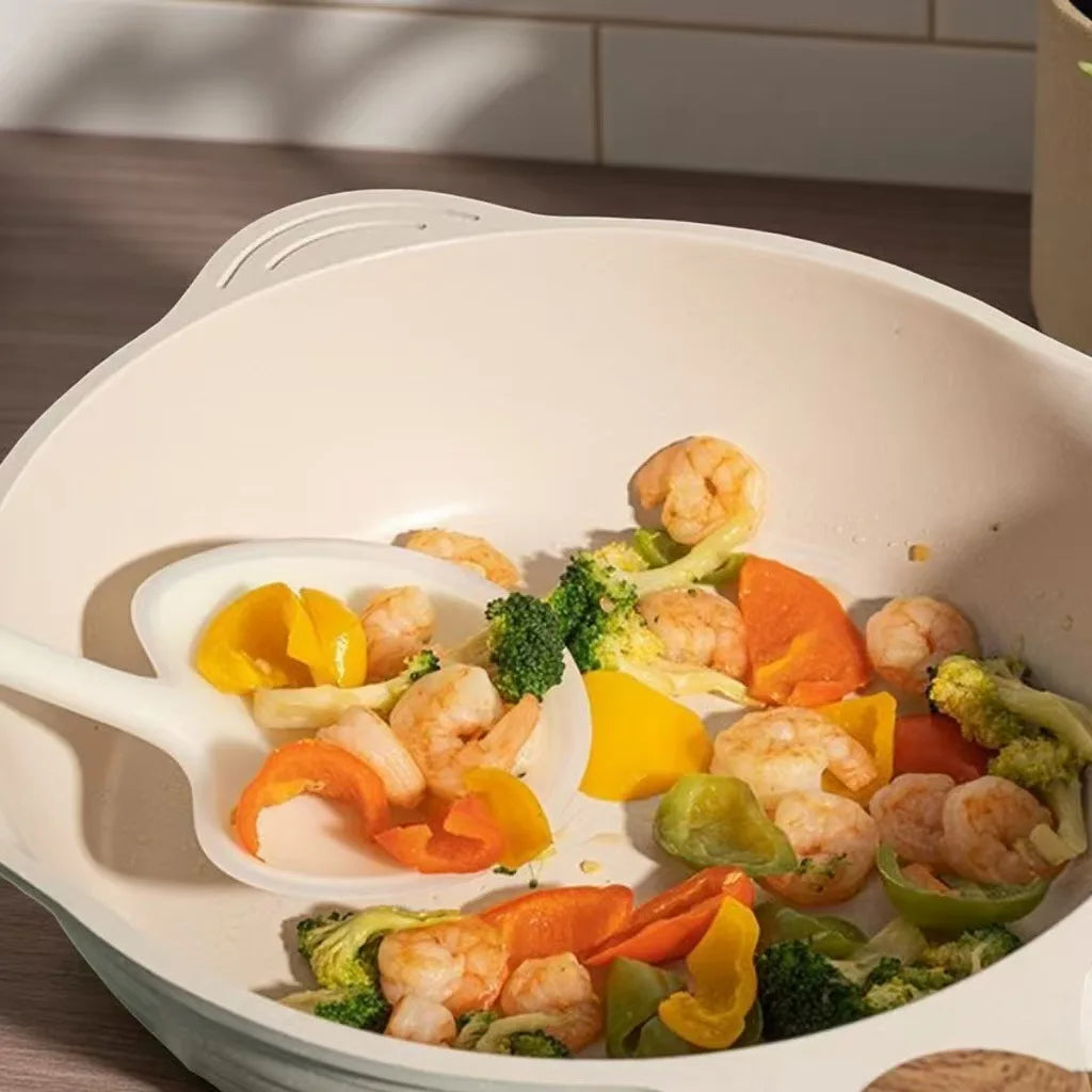 1pc silicone mushroom-shaped long-handled spatula, non-stick pan spatula, high-temperature resistant stir-frying spatula