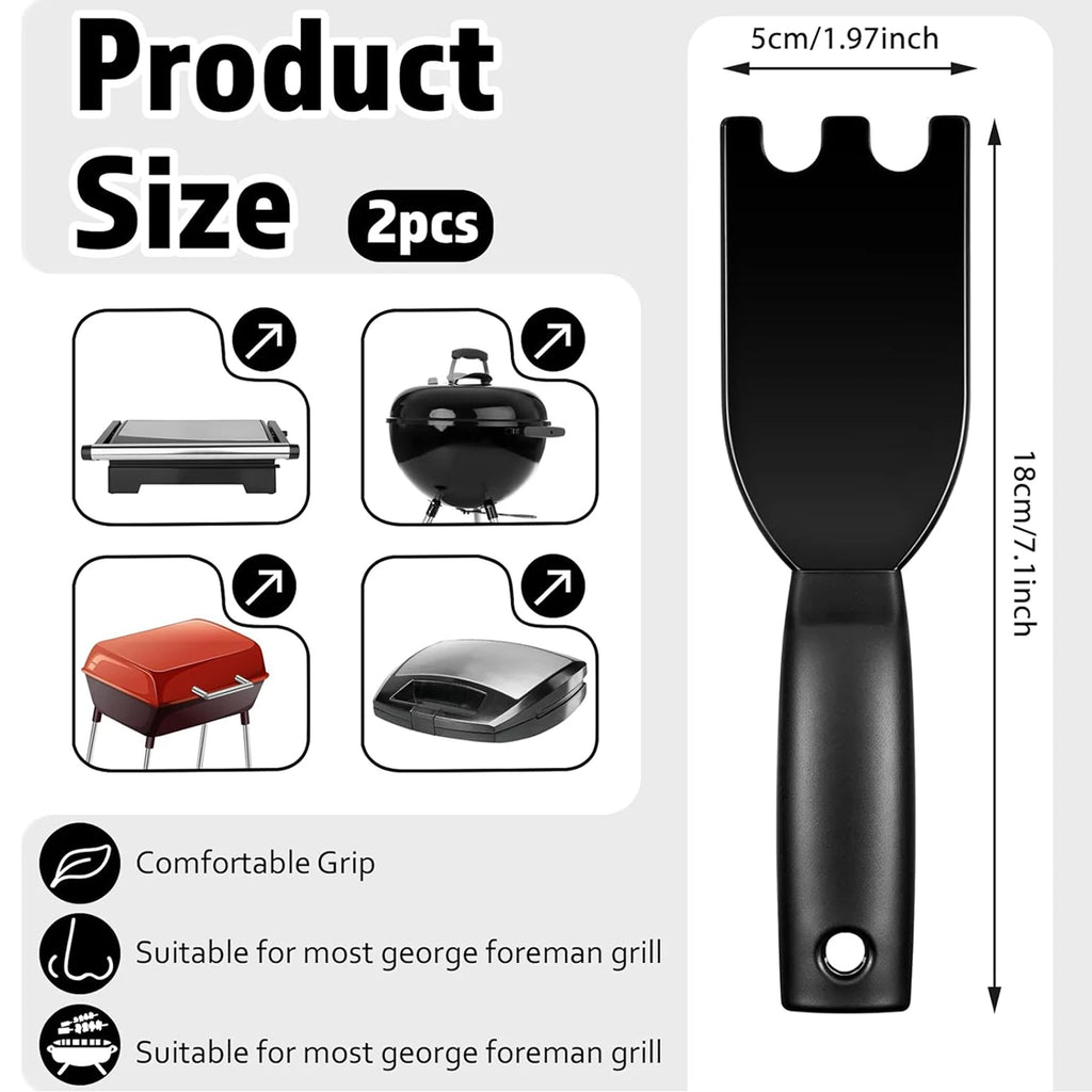 Grill Scraper Spatula for George Foreman And Other Indoor Grills Non-Stick Cleaner Brush Nylon Indoor Grill Tool with Grooves