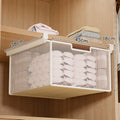 Large Capacity Underwear Storage Basket Pure Color Under Shelf Wardrobe Organizer Under Cabinet Basket Design Hanging Organizer