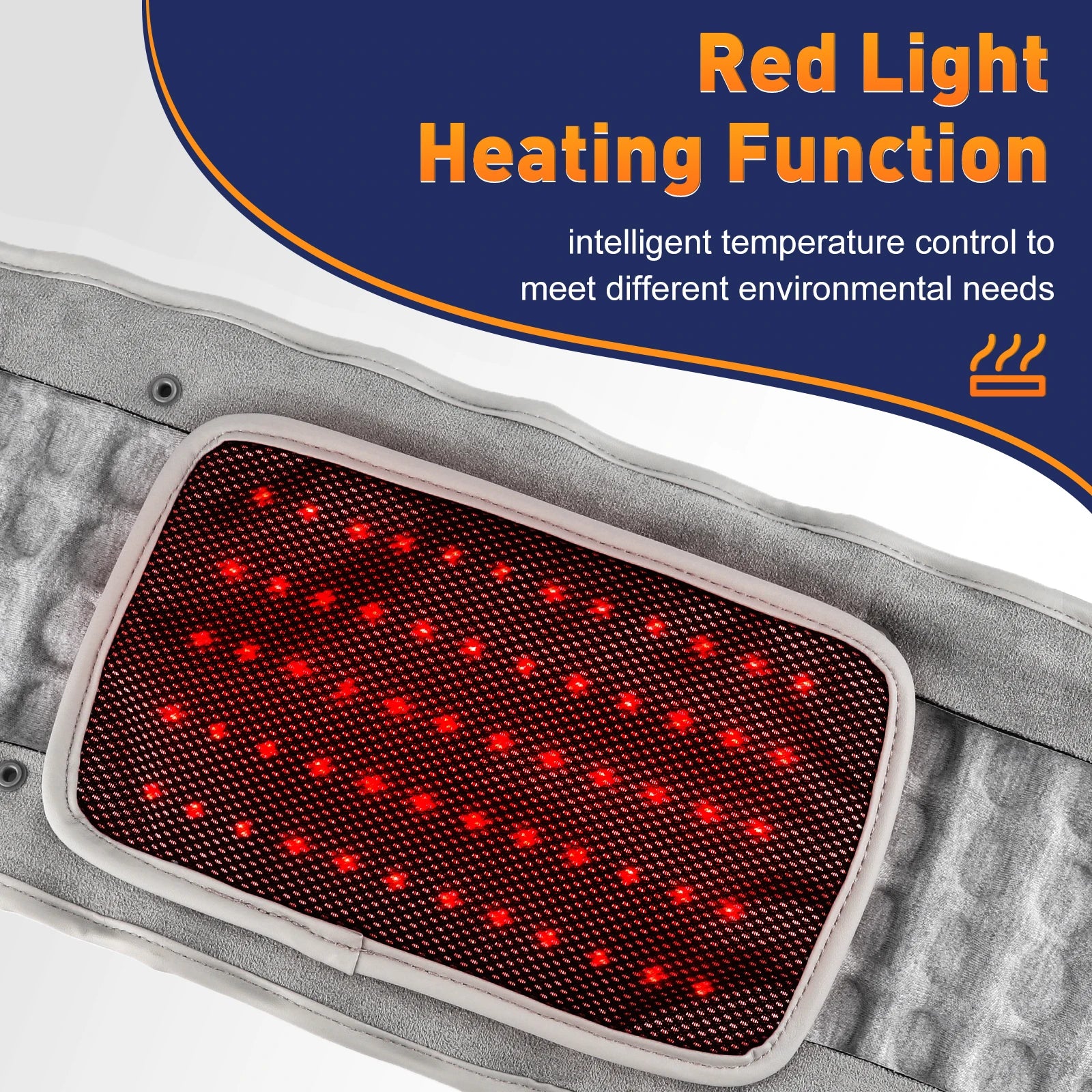 Heating Back Decompression Lumbar Support Belt Red Light Waist Air Traction Brace Spinal Back Belt Backache Vibration Massager