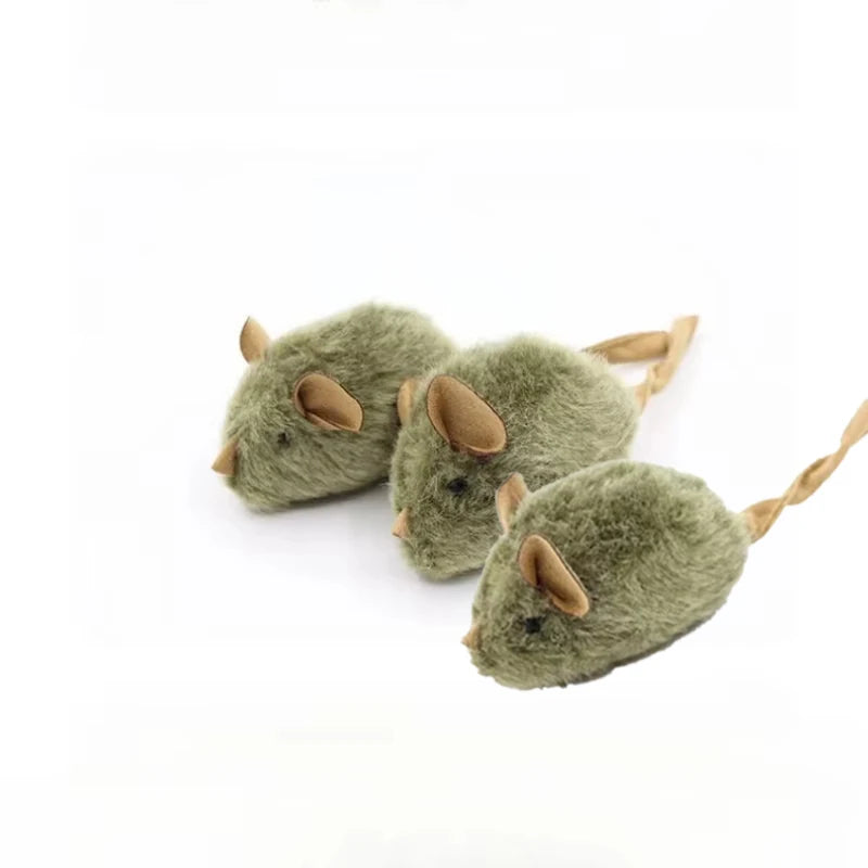 Cat toy, realistic squeaking mouse, sensor-activated sound, plush little mouse, self-entertaining and entertaining cat toy