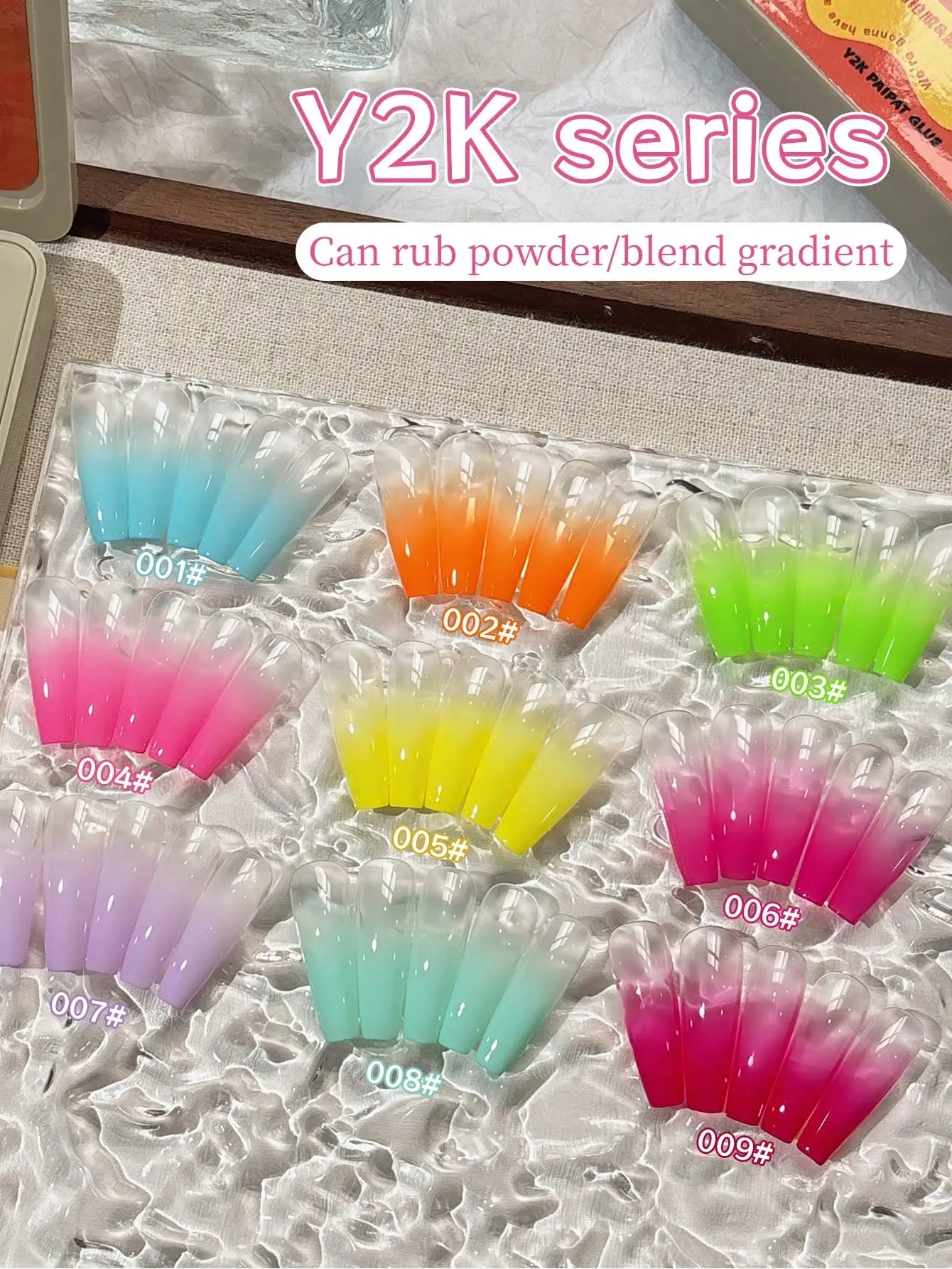 MORDDA 9pcs Y2K Series Patting Gel Nail Polish Soak Off Gel Nail Polish Uv Gel Long Lasting Nail Polish Gel For Nail Salon
