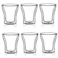 2/4/6pcs Double Wall Espresso Cups High Borosilicate Glass Cup For Tea Wine Milk Heat Resistant Drinkware Mug 80/200ml