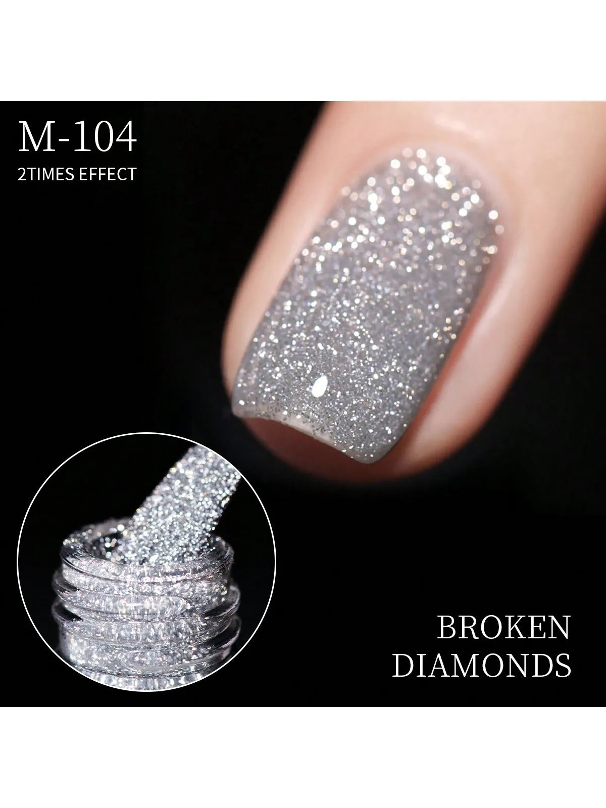 XEIJAYI 5pcs Crushed Diamonds Halloween Christmas Nails Fall Winter Gel Nail Polish Adhesive Burst Glitter Maillard Broken Diamo