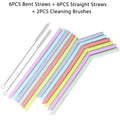 Reusable Colorful Silicone Straws Safe Scratch-Resistant & Heat-Resistant Bubble Tea Straw Cup Accessories