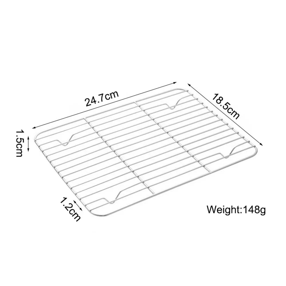 New Stainless Steel Cooling Rack Non-stick Silver BBQ Tray Cake Cooler