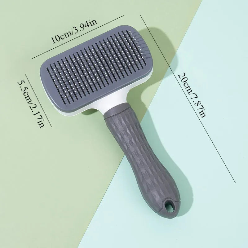 1pc Gentle Dog & Cat Grooming Brush - 1-Touch Detangling/3-Minute Deshedding, Ergonomic Handle, , Easy Clean，Pet Products