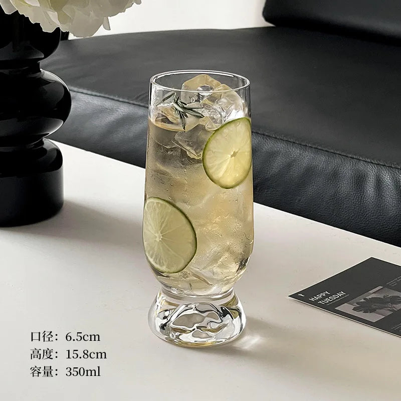 Ins Style Pink Mountain Thick-bottomed Mountain Cup High-looking Creative Glass Cup Coffee Cup Beer Cup Juice Cup