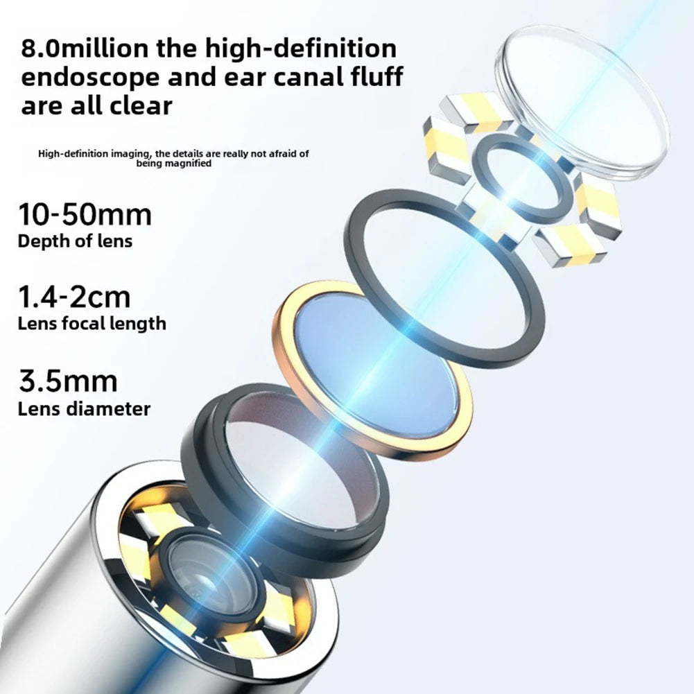 Smart Visual Wax Removal Tool with Camera Otoscope Ear Cleaner Rechargeable Ear Picker Health Care Set