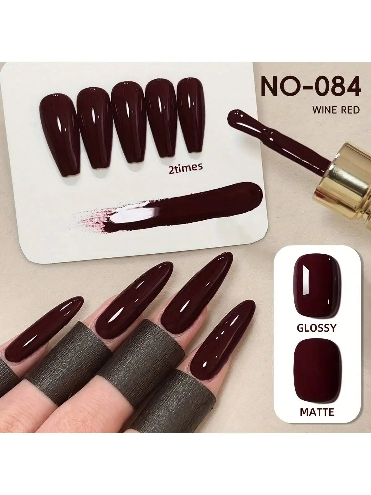 XEIJAYI 3pcs 15ML Gel Nail Polish  - Red Shades, Glossy & Matte Finish, UV/LED Cured, Lead-Free, Alcohol-Free Gel