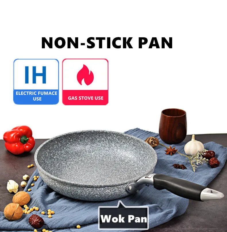 Frying Pan 28/26/24/20cm Wok Pan Non-stick Pan Skillet Cauldron Induction Cooker Frying Pans Pancake Pan Egg Pan Gas Stove Home