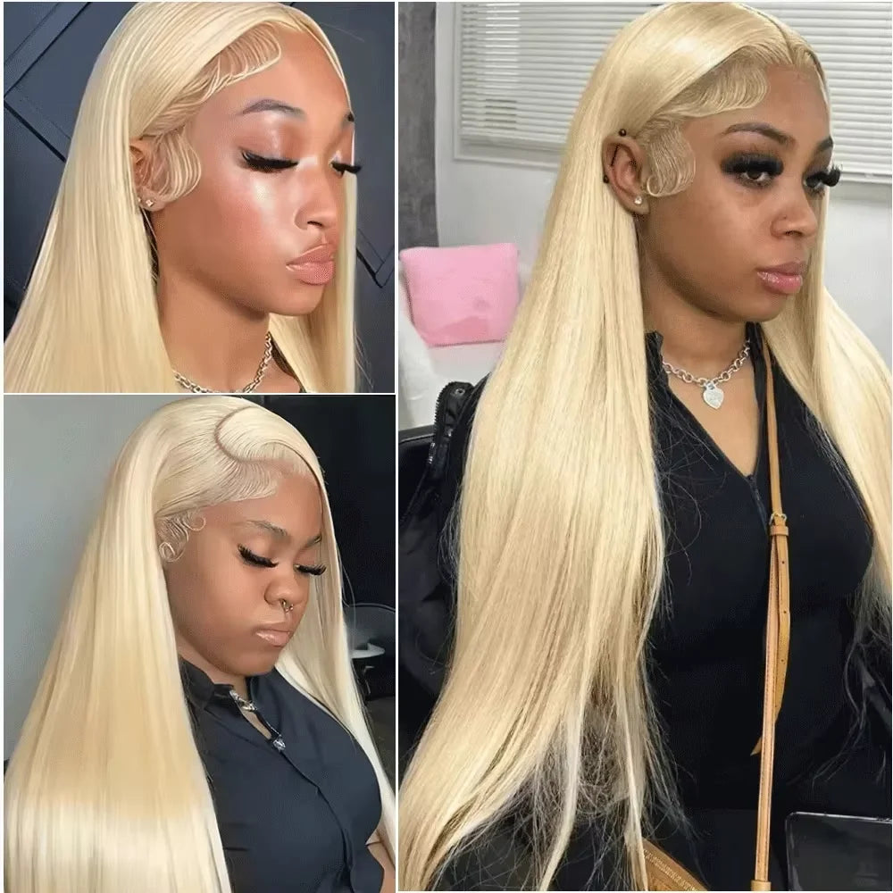 Straight 613 HD Lace Frontal Wig 13x6 Human Hair Wig Honey Blonde Colored Brazilian 13x4 Transparen Lace Front Wigs For Women