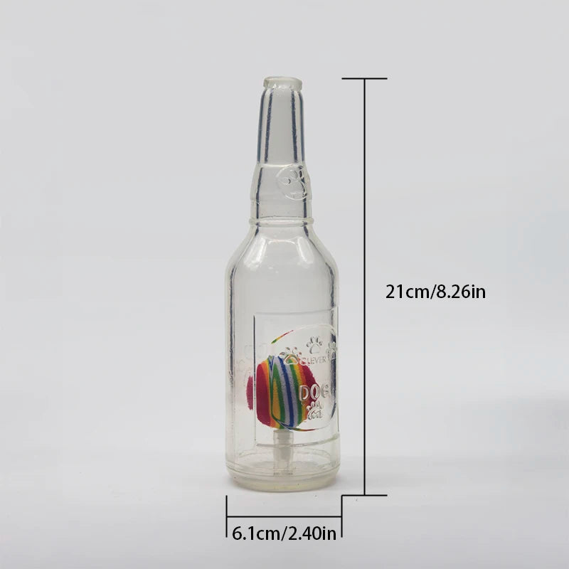 Pet Dog Chewing Toy Beer Bottle With Tennis Ball Dog Toy Squeak Pet Toy TPR Bite-resistance Dogs Funny Toy Pet Supplies