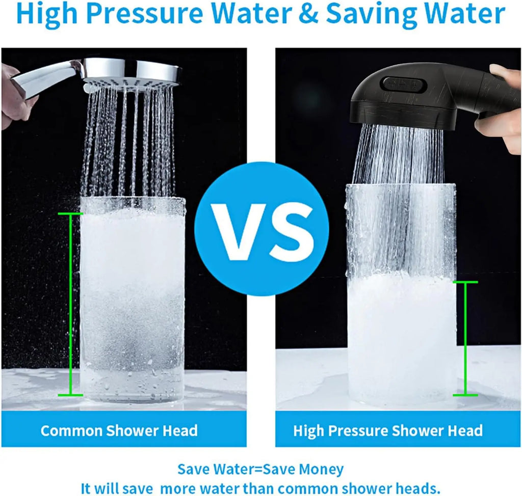 High Pressure Oil-Rubbed Bronze Handheld Shower Head with ON/OFF Switch, 3 Spray Modes, Adjustable Bracket