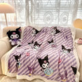Kuromi Anime Blanket Kawaii Furry Blankets And Throws Blankets For Winter Custom Blanket Bed Blanket Microfiber Fabric Home
