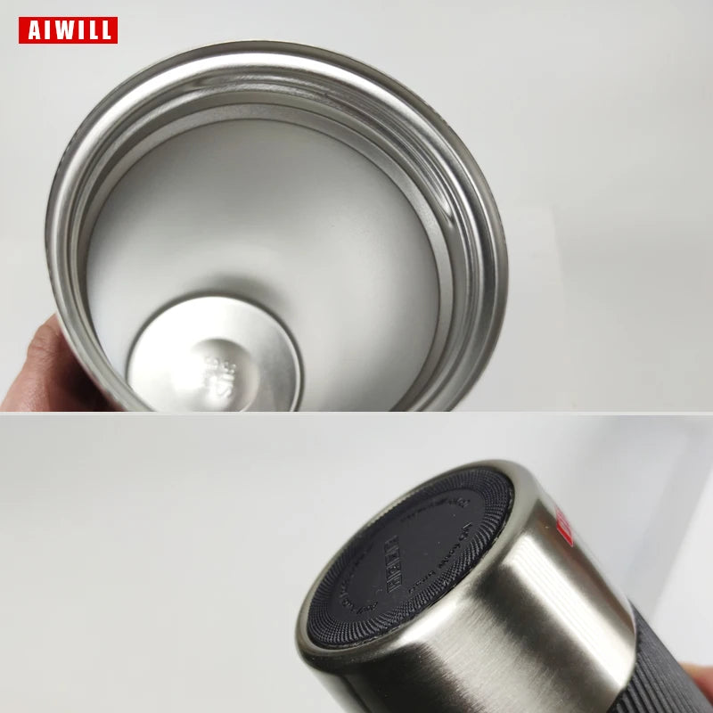 AIWILL 380ml/510ml Double Stainless Steel Coffee Thermos Mug Leak-proof Non-slip Car Vacuum Flask Travel Thermal BPA Free Cup