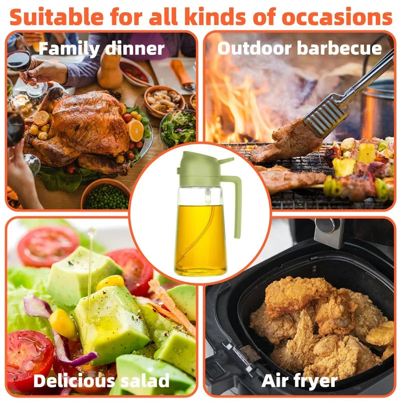 200/300ml Oil Spray Bottle Camping BBQ Cooking Kitchen Baking Olive Oil Soy Sauce Dispenser Vinegar Air Fryer Sprayer Gadgets