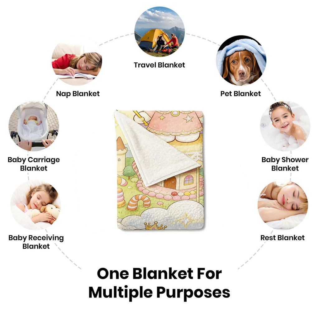 Sanrio Blanket Hello Kitty My Melody Cinnamoroll Kuromi Print Flannel Throw Blanket Multi-use Nap Blanket For Dorm Home Travel