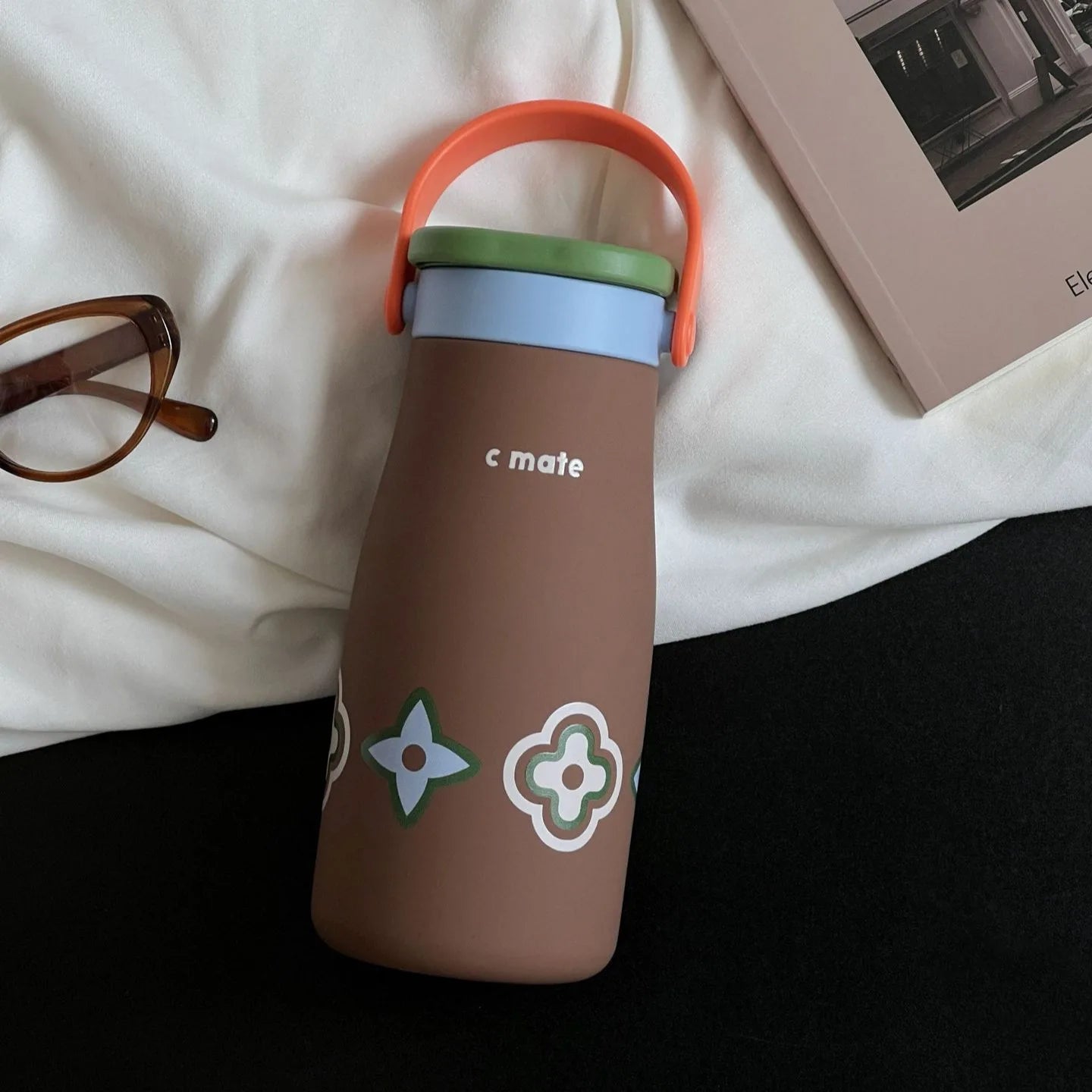 Stainless Steel Insulated Cup With Tea Infuser And Straw 600ml Ceramic Inner Coffee Mug for  Cold Beverages Travel