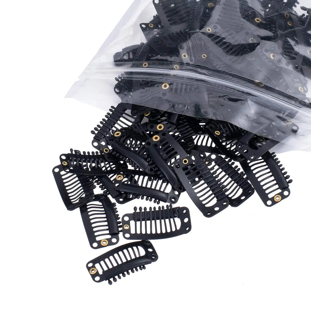 20/50/70/100Pcs Snap Clips Hairpiece Tools Clips 9-Teeth U-Shape  Clip In Hair Extensions Hair Clips For Human Hair Snap Hairpin