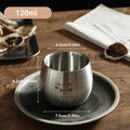 120ML Double Layer Kids Water Cup Cute 304 Stainless Steel Milk Coffee Mug Durable Anti Drop Anti Scalding Children Water Cup