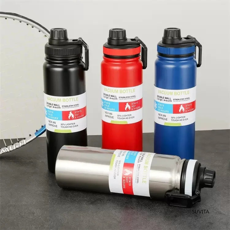 Outdoor Thermos Water Bottle Stainless Steel Insulated Cup Keeps Cold and Heat Thermal Mug Travel Vacuum Flasks 600/800/1000ML