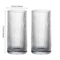 2pcs Modern Mojito Cup Juice Beverage Mugs Vertical Striped High Appearance Horizontal Glass Cup Iced Coffee Cup Exquisite Gift