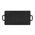 Griddle Pan Non-Stick Cast Iron Grill Griddle Pan Ridged and Flat Double Sided Baking Cooking Tray Bakeware Grill Pan