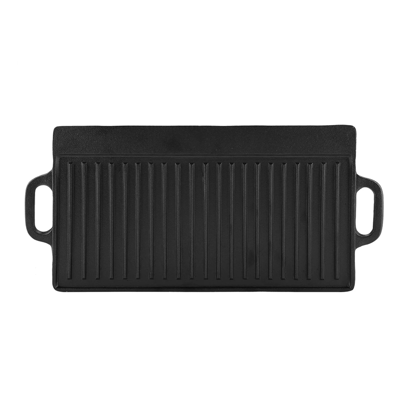 Griddle Pan Non-Stick Cast Iron Grill Griddle Pan Ridged and Flat Double Sided Baking Cooking Tray Bakeware Grill Pan