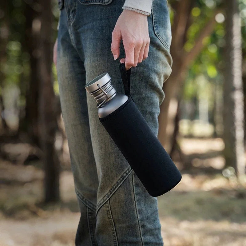 500 600 750ml Titanium Water Bottle Tumbler Outdoor Cycling Titan Drink jug Lightweight Ti Travel Mug Flasks Bucket 25oz Canteen