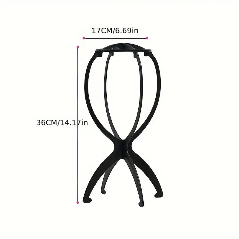 1PCS Folding Wig Stand Holder Plastic Adjustable Portable Hat Display Stand Durable Mannequin Dummy Head Plastic