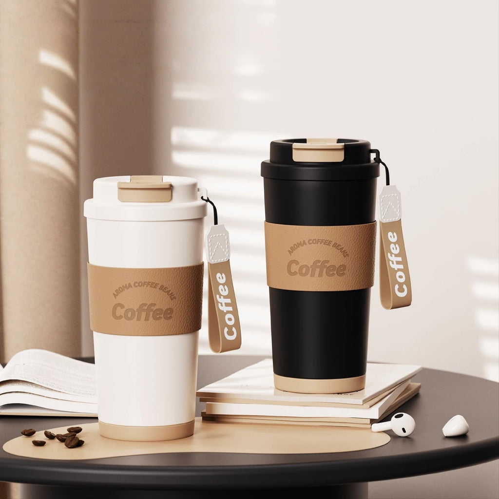550ML Thermo Cafe Coffee Mug Car Thermos Mug  Thermos Bottle Keep Cold BPA Free Vacuum Flasks Stainless Steel Water Bottle Gift