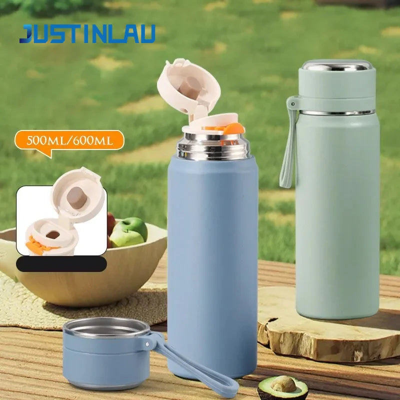 Double-Wall Vacuum Coffee Mug - Leak-Proof Car Cup 600ml