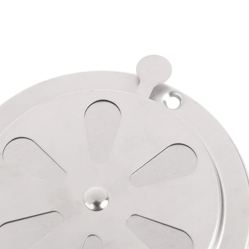 95/125mm Adjustable Air Vent Grille Round Ducting Ventilation Grilles Cover Stainless Steel BBQ Grill Smoker Exhaust Vent Stove