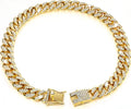 Luxury Cuban Link Cat Necklace Jewelry Rhinestone Collar Cat Gold Chain Kitten Wedding Prom Costume Accessories for Cats Puppy