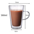 1pc 80/650ml Heat Resistant Double Wall Tea Glass Cup Beer Coffee Handmade Creative Healthy Cold Beverage Transparent Drinkware