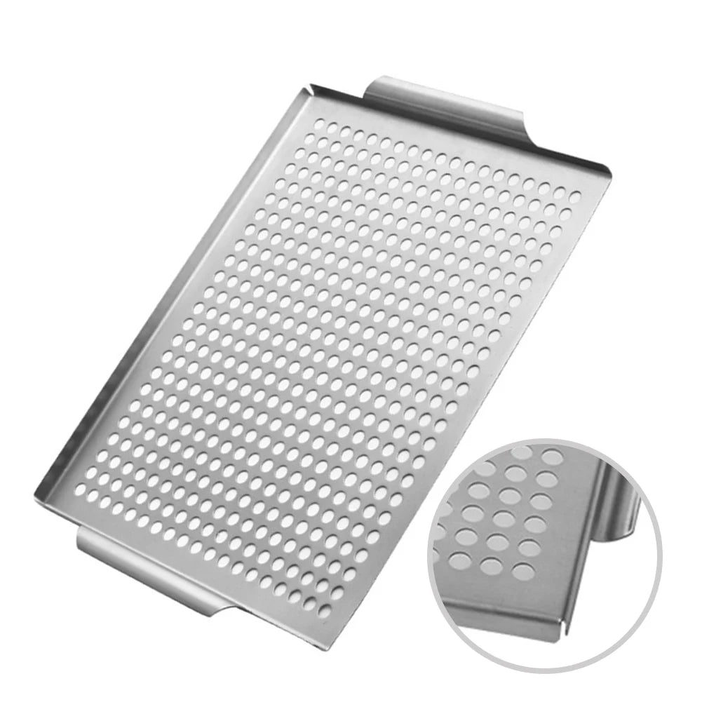 Heat-resistant Grilling Gloves Bbq Accessory Grill For Scallops 36.5*29*2.5cm Outdoor Cooking Built-in Handles