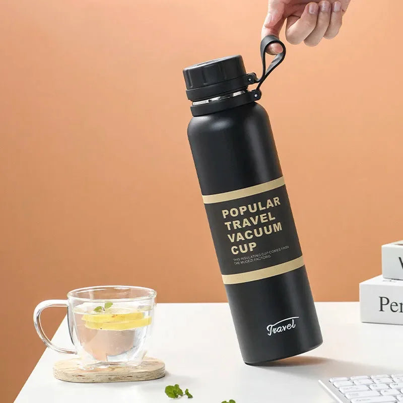 1PCS Stainless Steel Thermos with Tea Filter Double Wall Vacuum Flask Sports Outdoor Fitness Thermal Bottle Insulation Cup