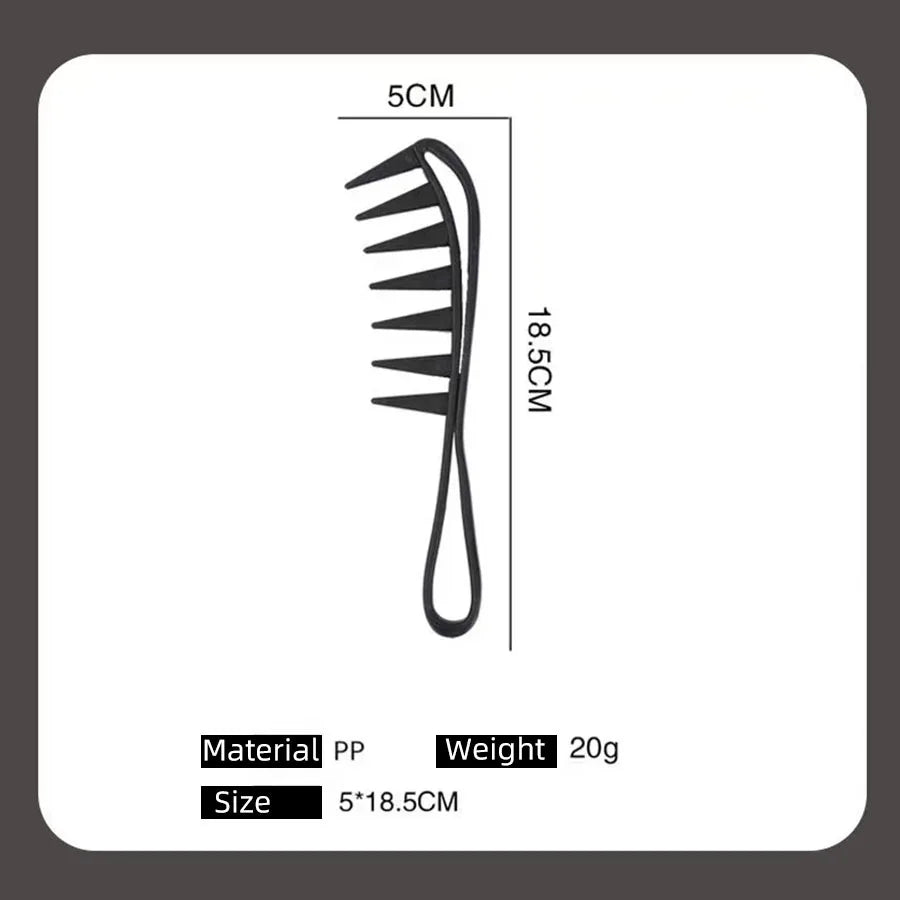 1 wide toothed shark comb exfoliating curly hair salon hair comb styling tool，Special for real hair wigs