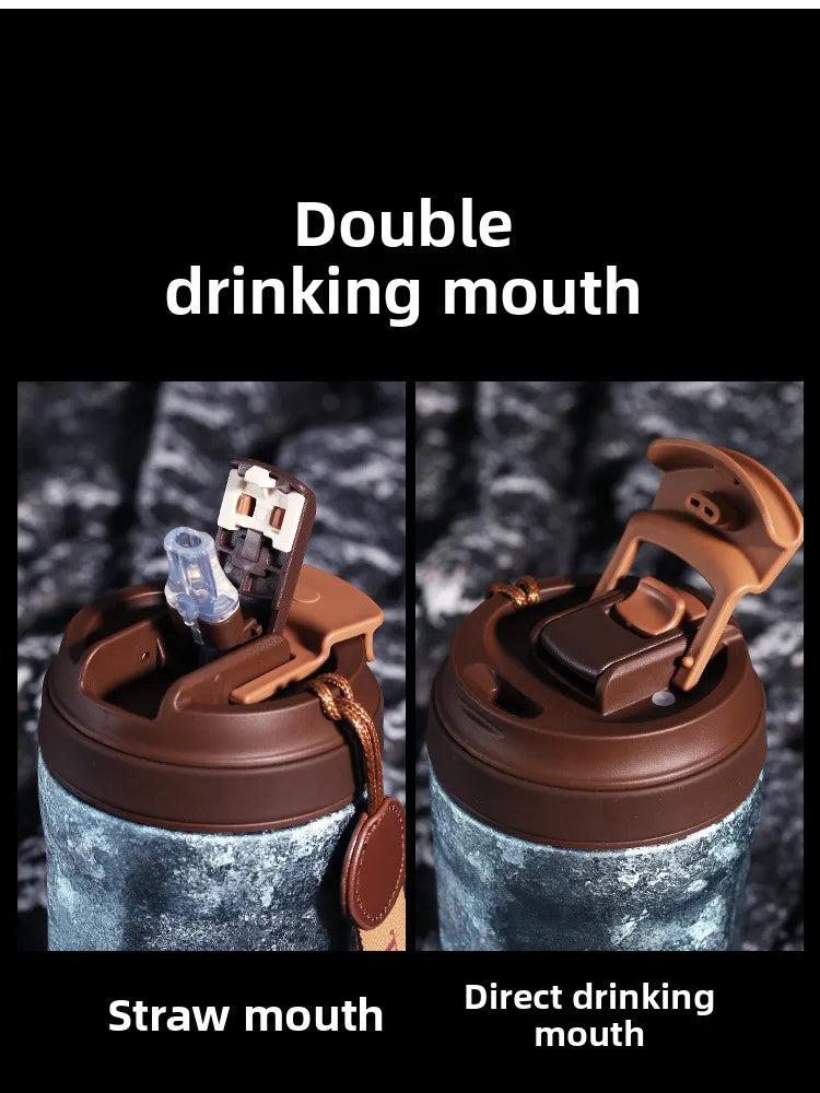 New Pure Titanium Insulated Cup - Portable Coffee Cup - Outdoor Sports and Vehicle Cold-Keeping Cup - Gift Water Bottle