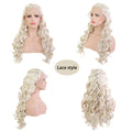 Daenerys Targaryen Cosplay Wig 13×4HD Front Lace Synthesis Hair, Song Of Ice And Fire Halloween Carnival Party Long Curly Hair