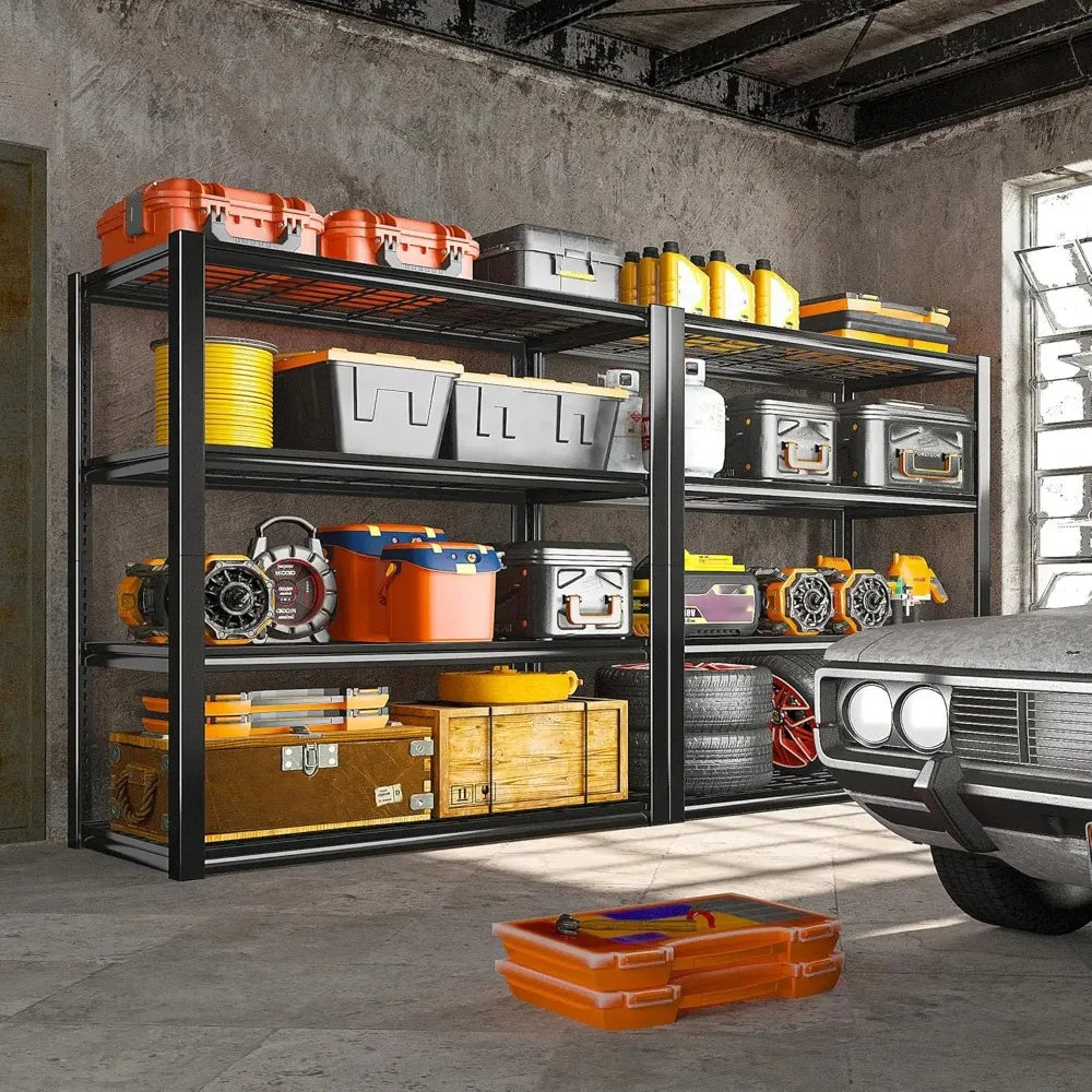 40" W Storage Shelves 2200LBS Garage Shelving Heavy Duty Metal Shelving Adjustable Metal Shelves Industrial 4 Tier, Customized
