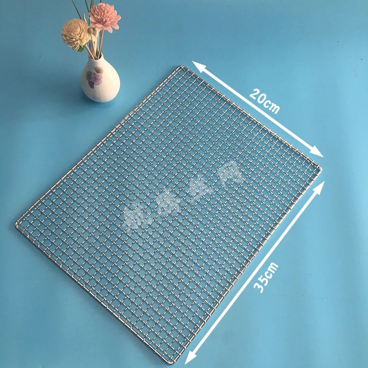 1.8MM Thicken Wires Stainless Steel 304 Food Grade 15-100CM Rectangle BBQ Barbecue Grill Wire Grid Mesh Net