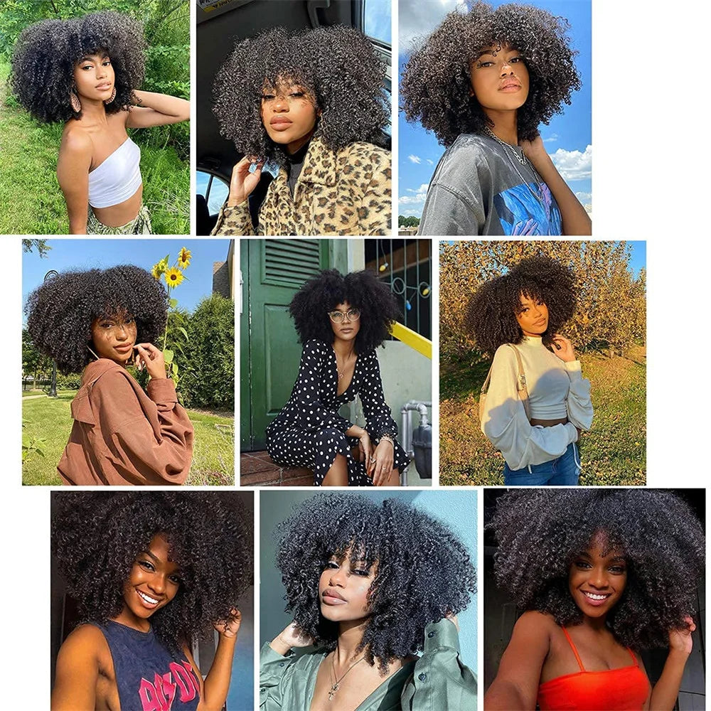 4C Afro Kinky Curly Virgin Brazilian Human Hair Weft Extensions Bundle for African Black Women Weaving Hair