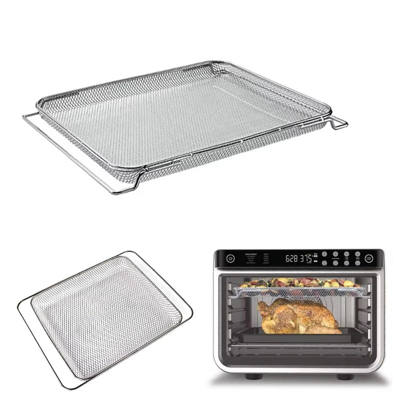 304 Stainless Steel Air Fryer Replacement Roasting Basket Baking Net for Ninja Foodi SP100/SP101B1/SP300/DT200 Oven Accessories