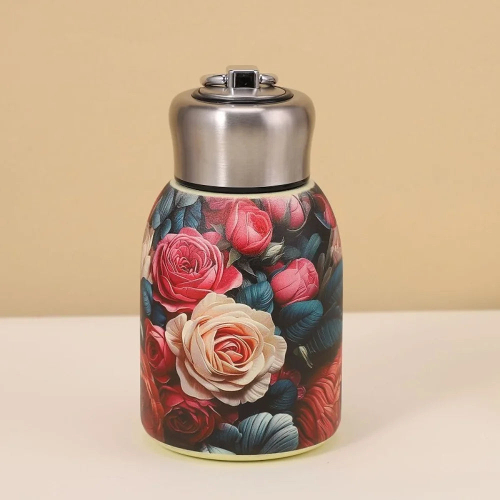 Cute 304 Stainless Steel Insulated Cup 300ml Mini Water Bottle Leak-Proof Double Wall Coffee Mug Travel