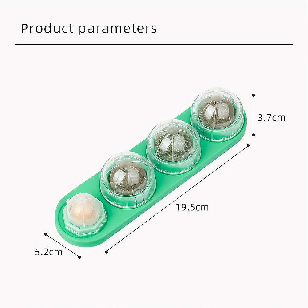 Catnip Toys Silvervine Balls Teeth Cleaning Dental Wall Treats Extra Cat Energy Ball Edible Cats Lick Healthy Kitten Chew