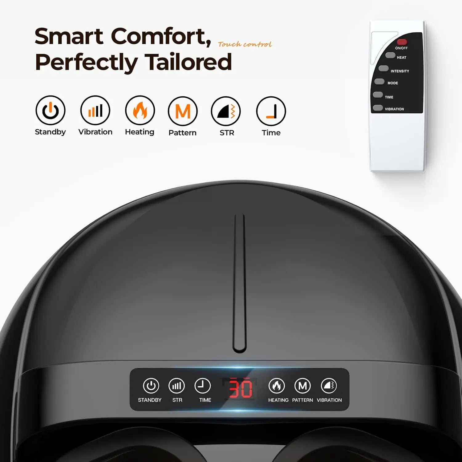 Shiatsu Foot Massager Fully Wrapped Massage Machine Air Compression 9 Levels 5 Modes Remote Control after Work Relaxation Spa