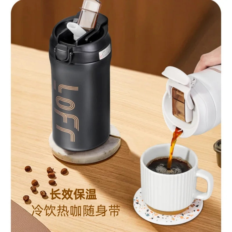 New 316 stainless steel insulated cup - stylish sports coffee cup - large capacity - gift - travel, office, vehicle, outdoor use